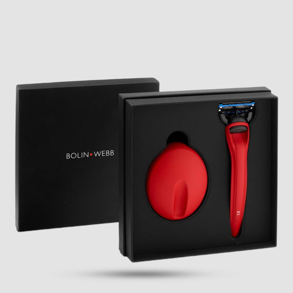 Ξυράφι 5 Λεπίδων Με Βάση - Bolin Webb - X1 Razor & Stand - Matte Red