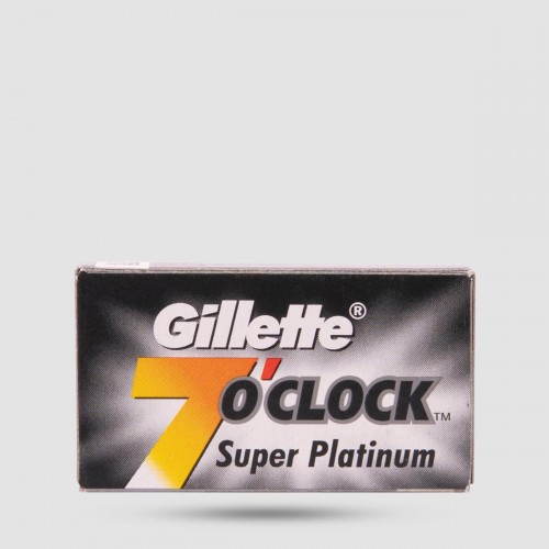 Ανταλλακτικές Λεπίδες Ξυρίσματος - Gillette - 7 o' Clock Super Platinum 1 X 5