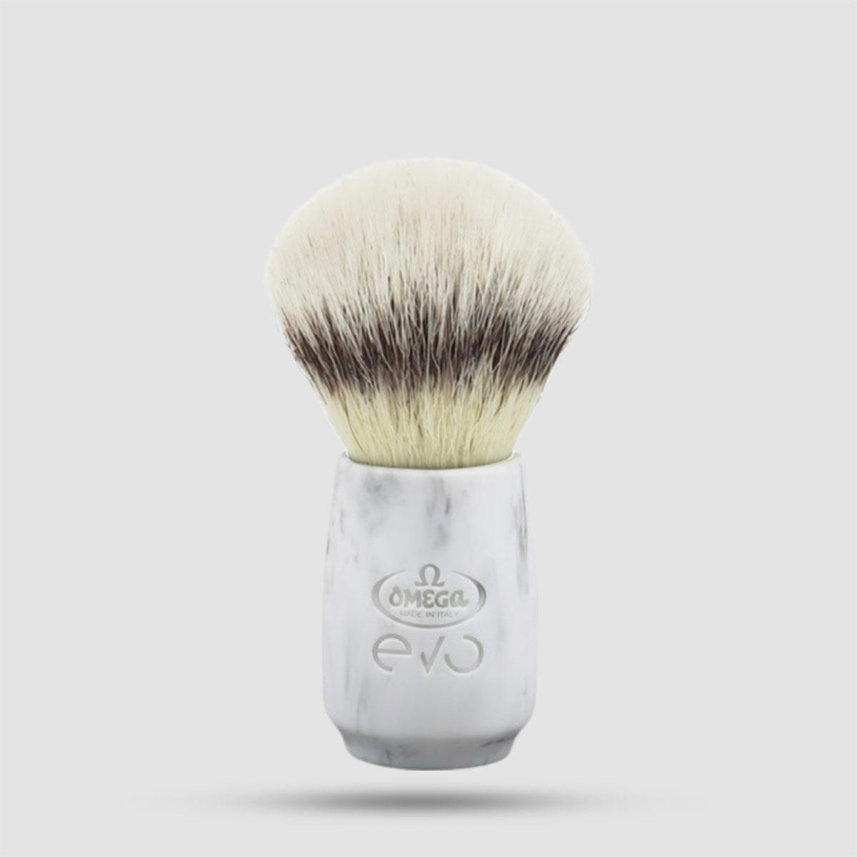 Synthetic Shaving Brush - Omega - Marble Ovale  -E1855