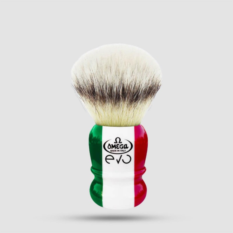 Synthetic Shaving Brush - Omega - Special Italian Flag - E1882