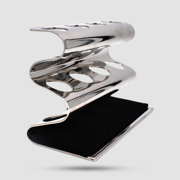 Deluxe Black Safety Razor Caddy - Parker - Chrome 4rzstd