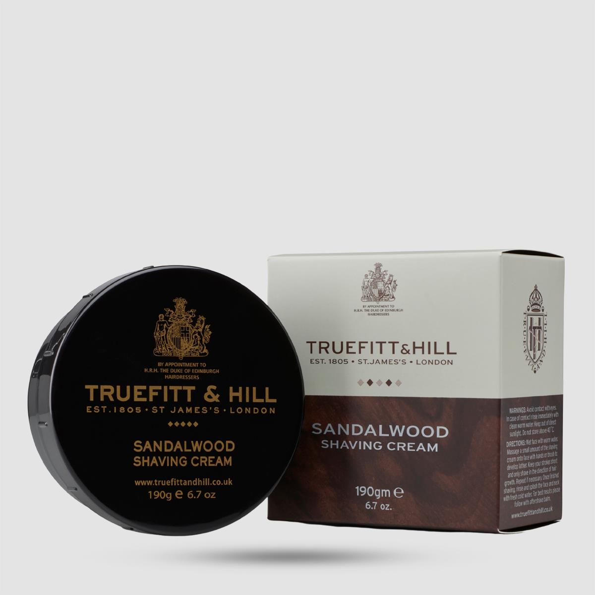 Shaving Cream - Truefitt And Hill - Sandalwood 190g / 6.7oz