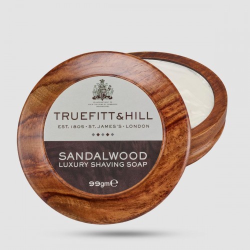 Shaving Soap In Wooden Bowl - Truefitt And Hill - Sandalwood 100g