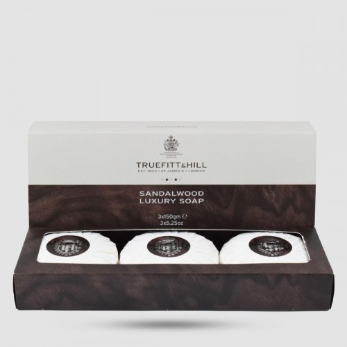 Triple Soap - Truefitt And Hill - Sandalwood Luxury Triple Soap 3 X 150g