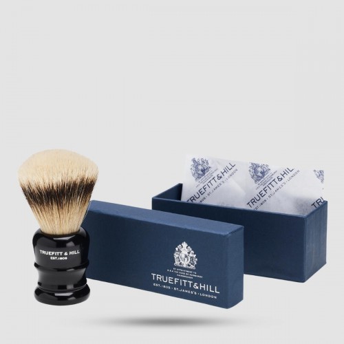 Shaving Brush - Truefitt And Hill Wellington - Super Badger, Ebony