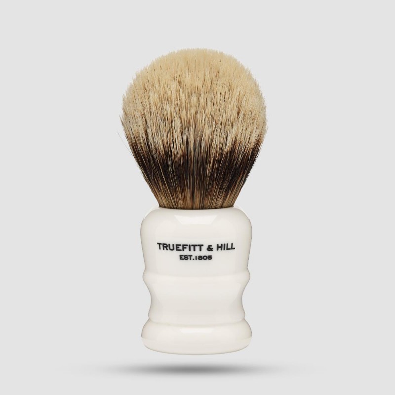 Πινέλο Ξυρίσματος Ασβού - Truefitt And Hill Wellington - Silvertip Badger, Porcelain