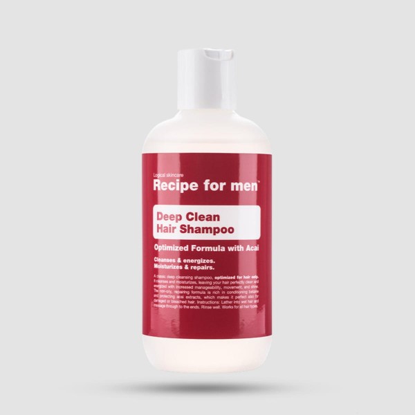 Hair Shampoo - Recipe For Men
 - Deep Clean 250ml