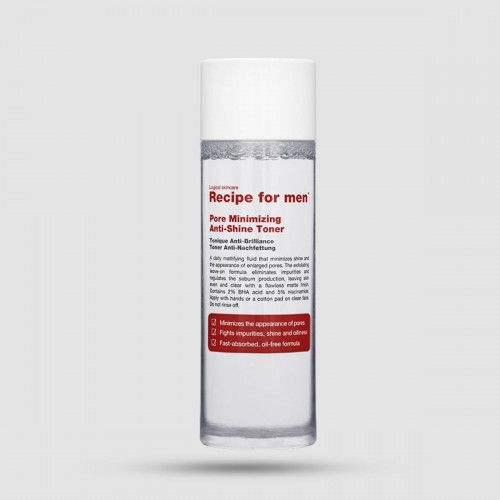 Τόνερ Προσώπου - Recipe For Men - Pore Minimizing Anti-Shine Toner 100ml