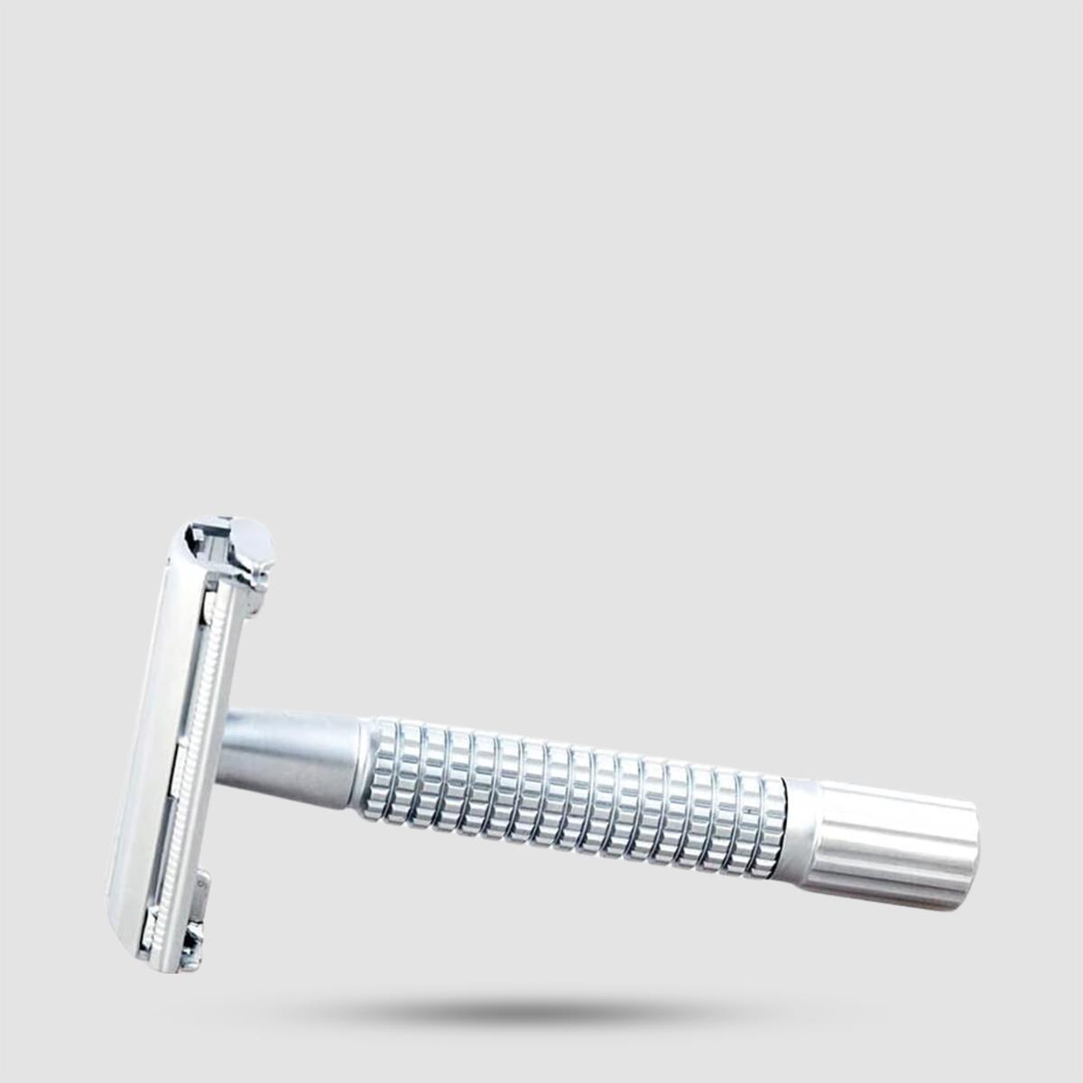 Safety Razor - Epsilon - Double Edge Butterfly Silver