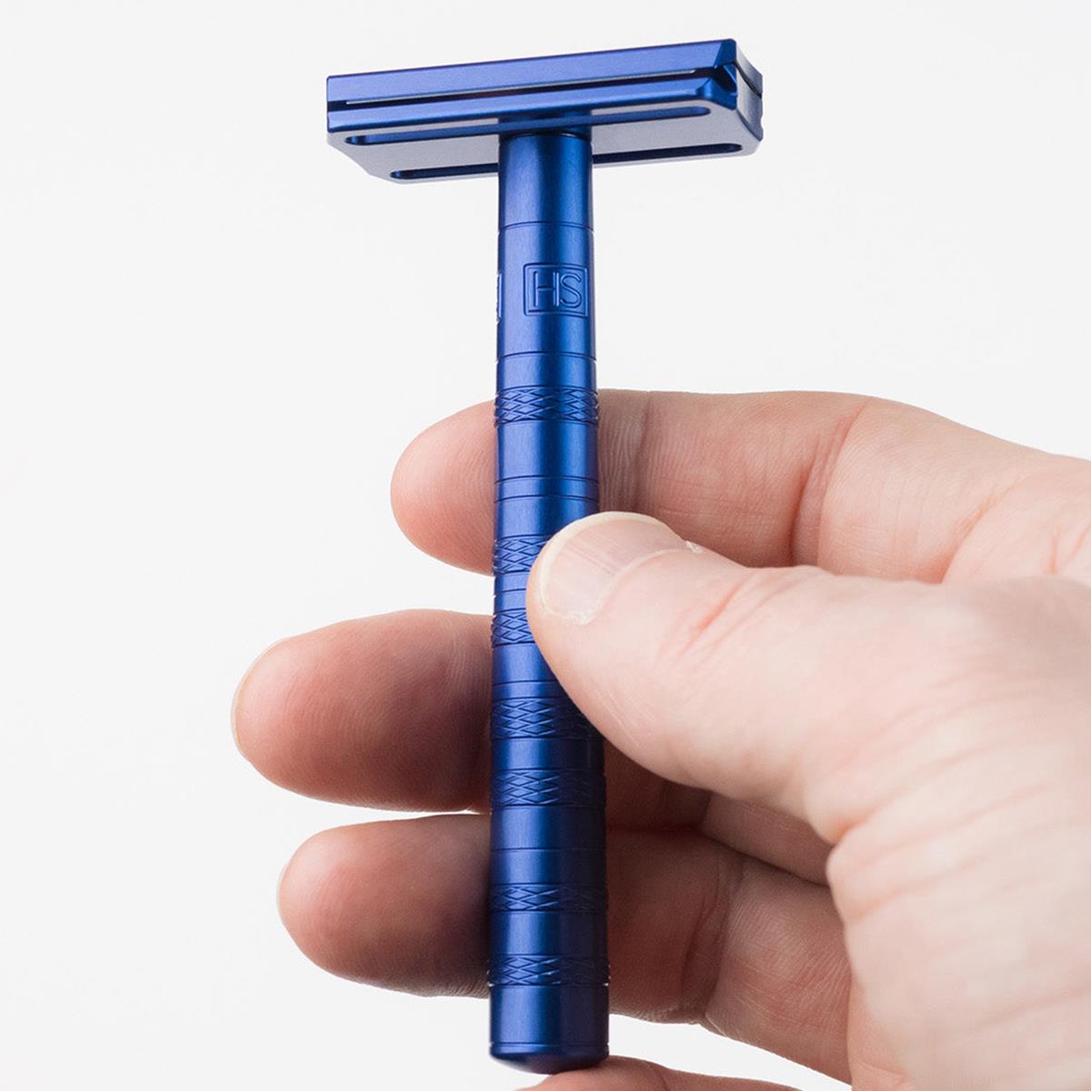 Safety Razor - Henson Shaving - 2.0 Steel Blue Aluminum Medium