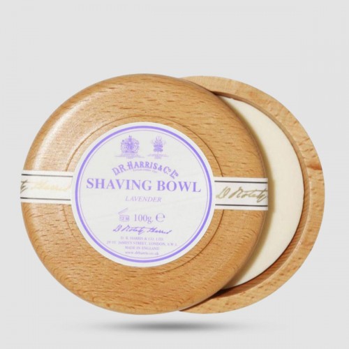 Shaving Soap In Wooden Bowl - D. R. Harris - Lavender 100g