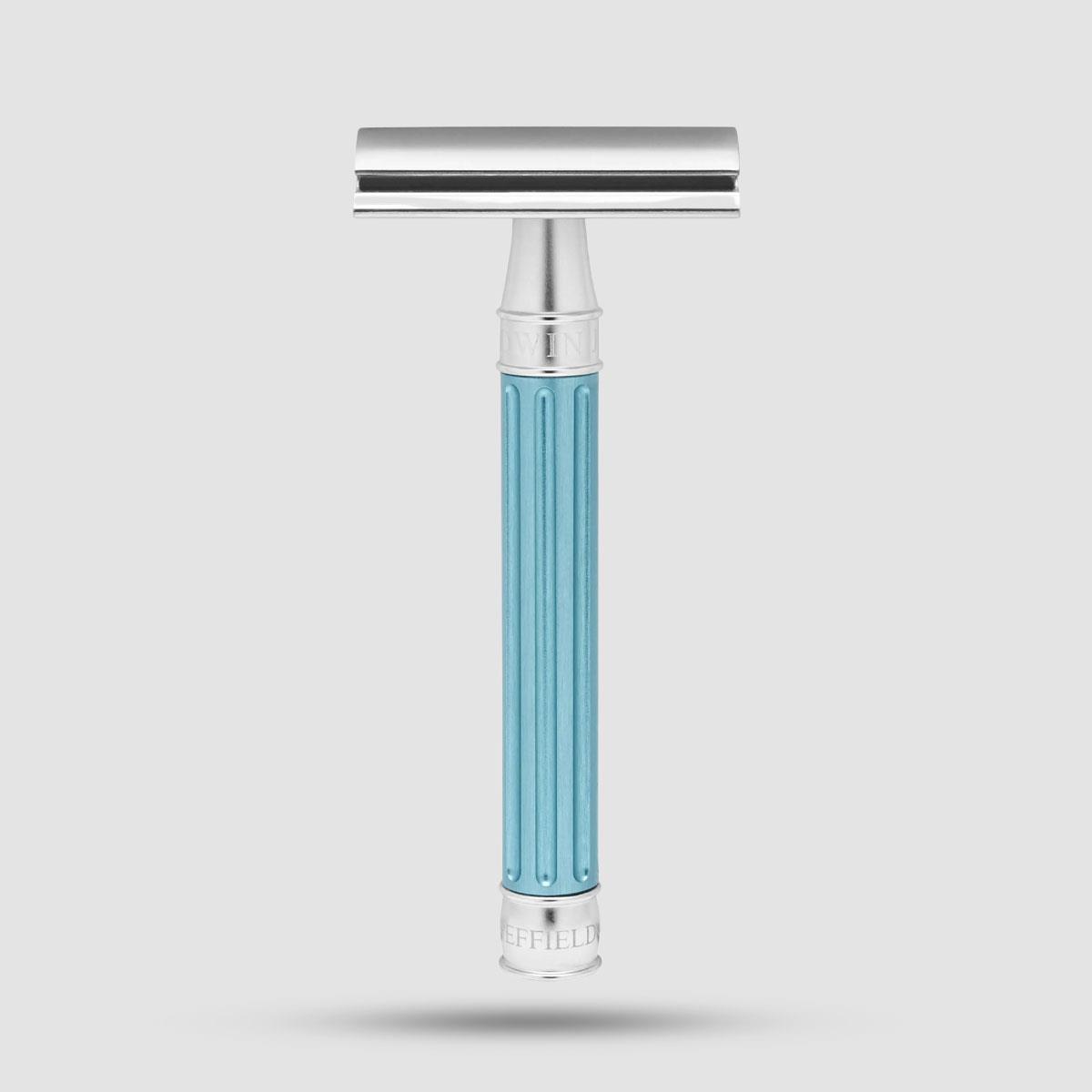 Safety Razor - Edwin Jagger - 3ONE6 Stainless Steel Light Blue