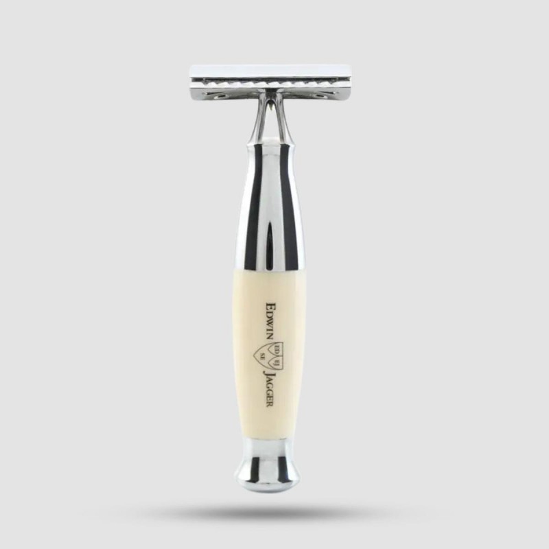 Safety Razor - Edwin Jagger - Imitation Ivory & Chrome (Pps-r367crsr)