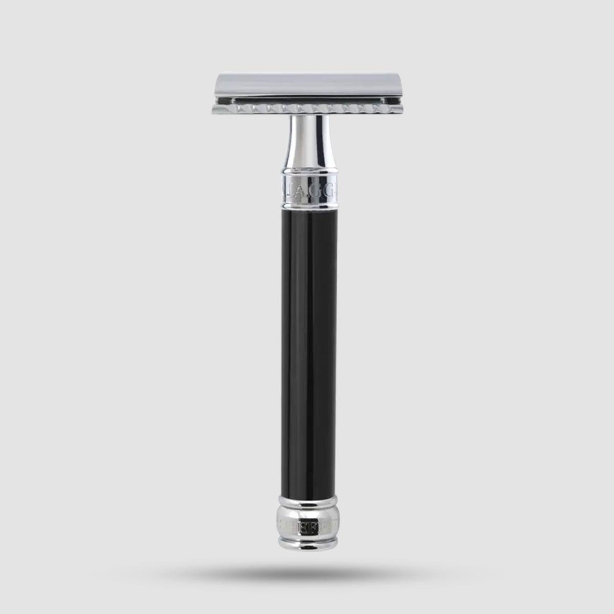 Safety Razor - Edwin Jagger - Black Handle (Pps-del8614bl)