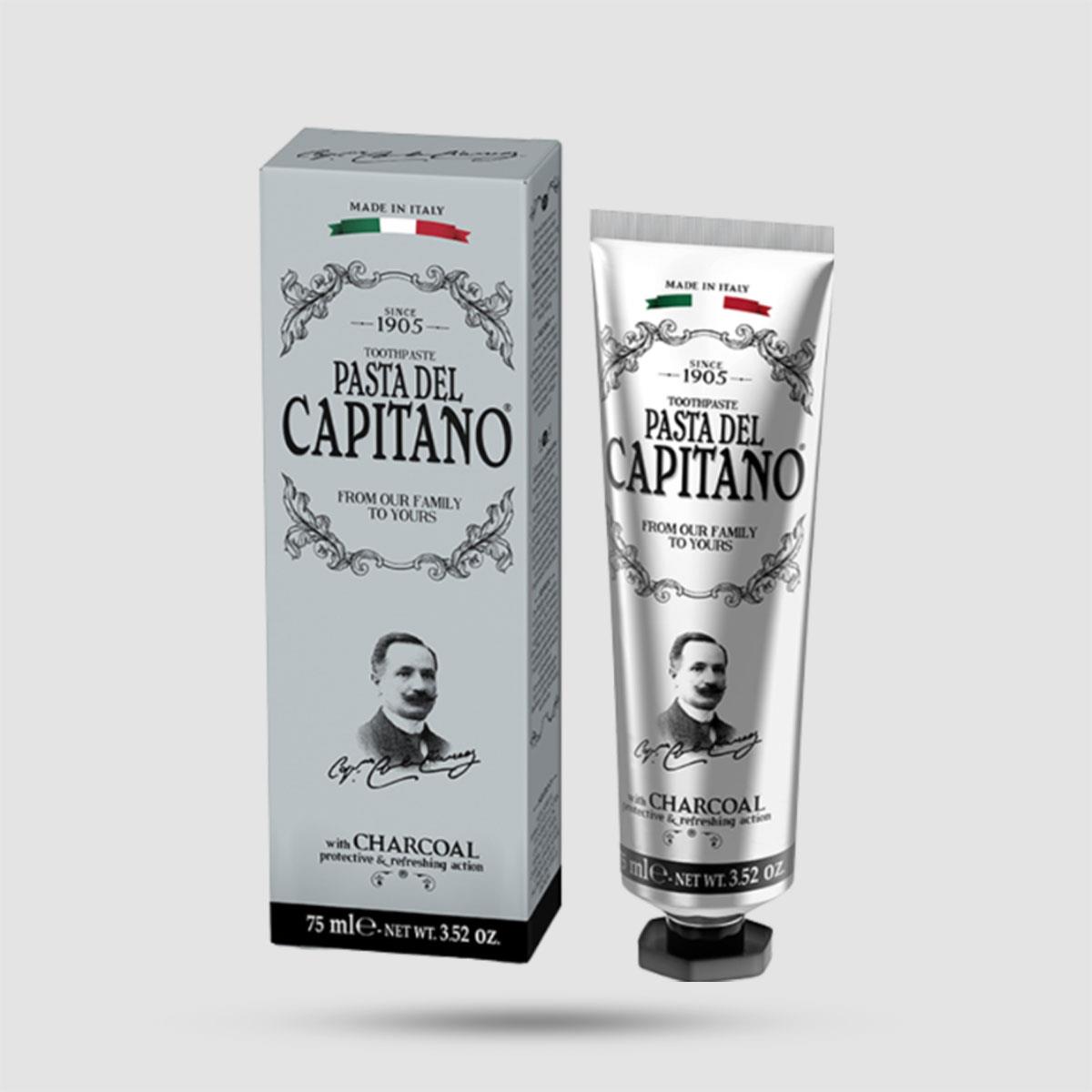 Toothpaste - Pasta del Capitano 1905 - Active Vegetable Charcoal 75ml