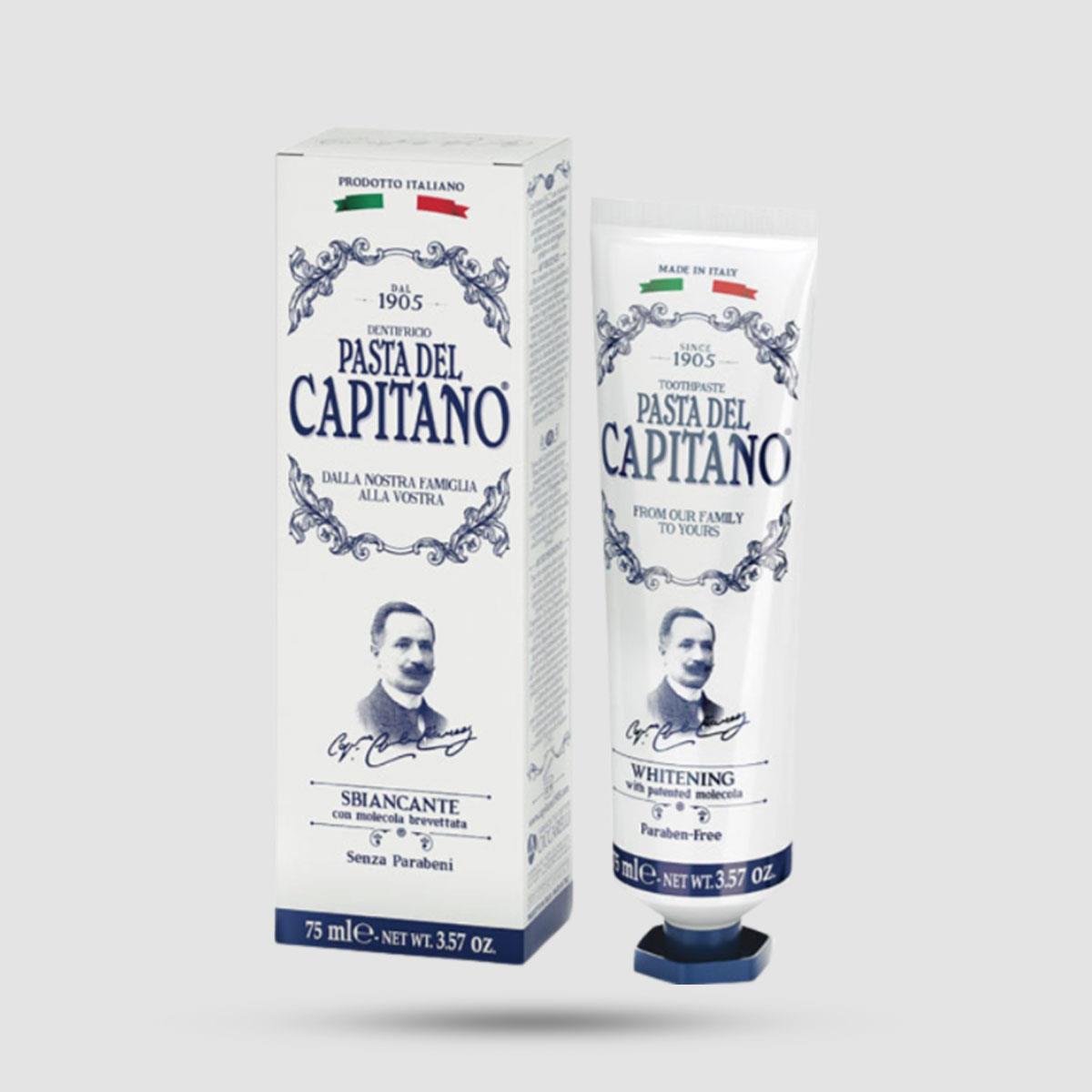 Toothpaste - Pasta del Capitano 1905 - Whitening 75ml by PASTA DEL CAPITANO 1905 - Toothpaste & Toothbrush for Fresh Breath and Clean Teeth