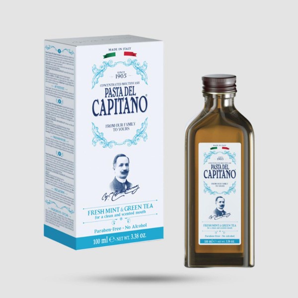 Στοματικό Διάλυμα - Pasta del Capitano 1905 - Μέντα | Πράσινο Τσάι 100ml