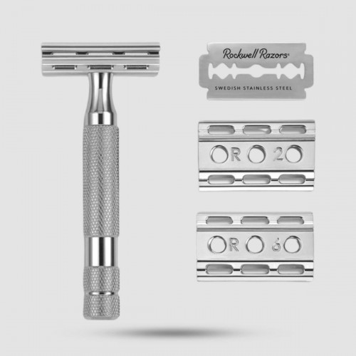 Safety Razor - Rockwell - 6c, White Chrome (Rr-6c-wc)