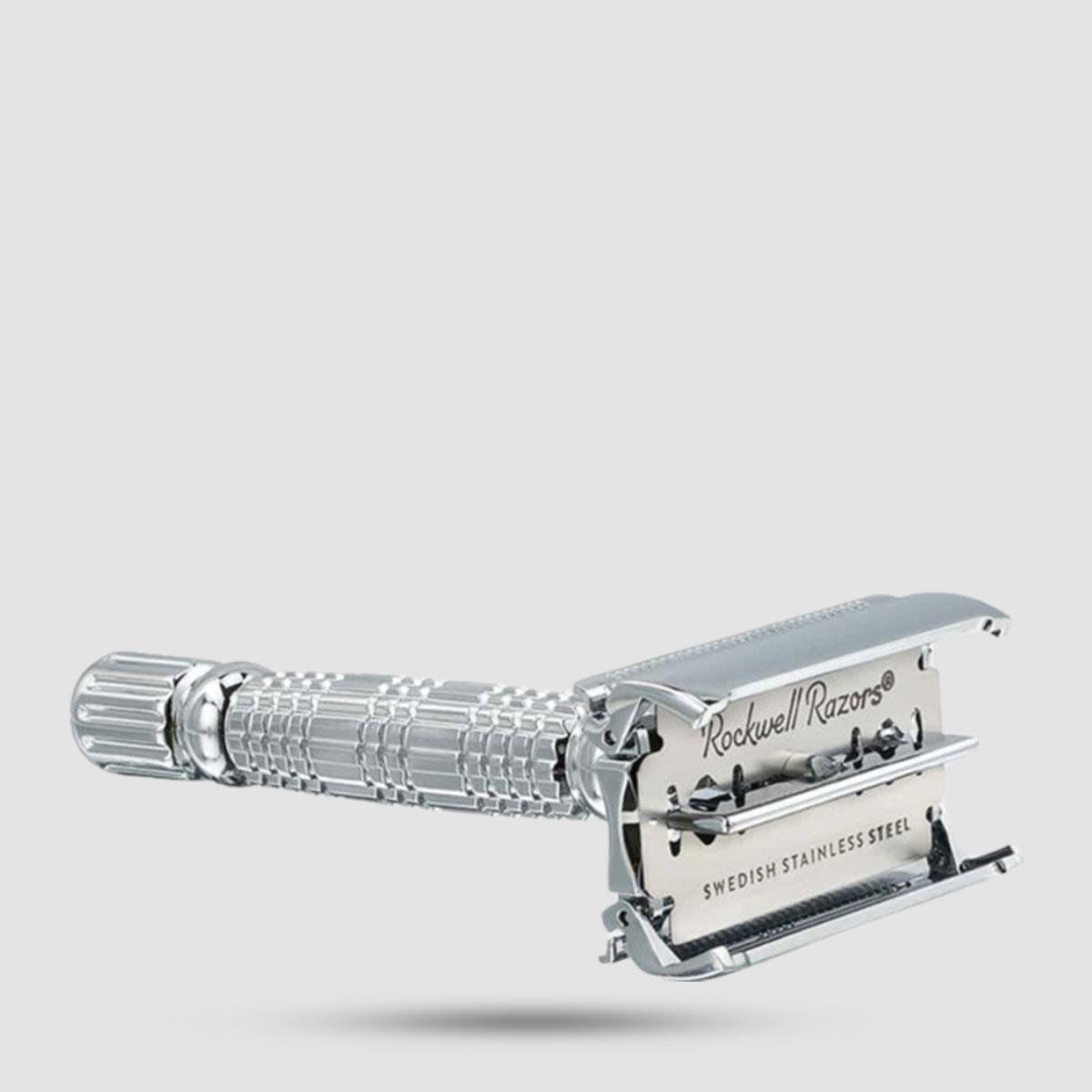 Safety Razor - Rockwell - R1, White Chrome (Rr-960958)