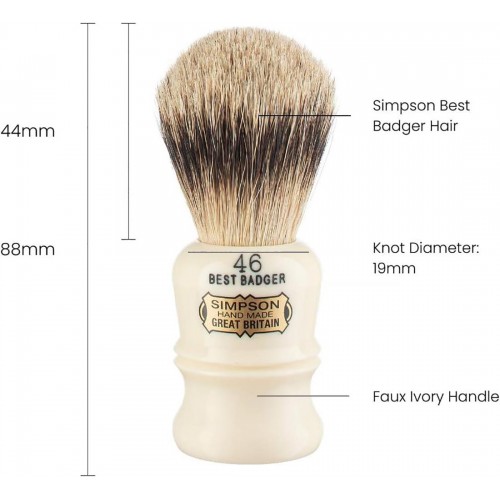 Shaving Brush - Simpson - Best Badger, Duke 3 (D3)