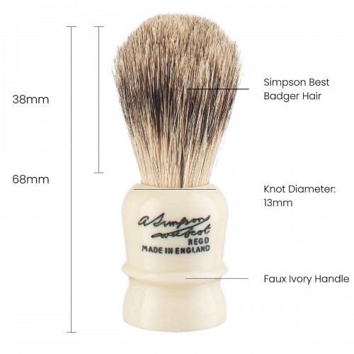 Shaving Brush - Simpson - Best Badger, Wee Scot