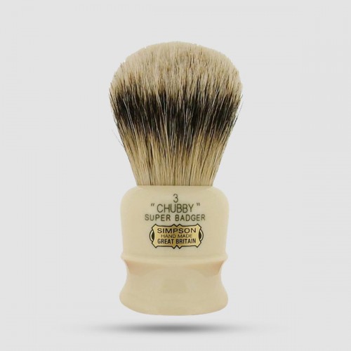 Shaving Brush - Simpson - Super Badger, Chubby 3 (Ch3)