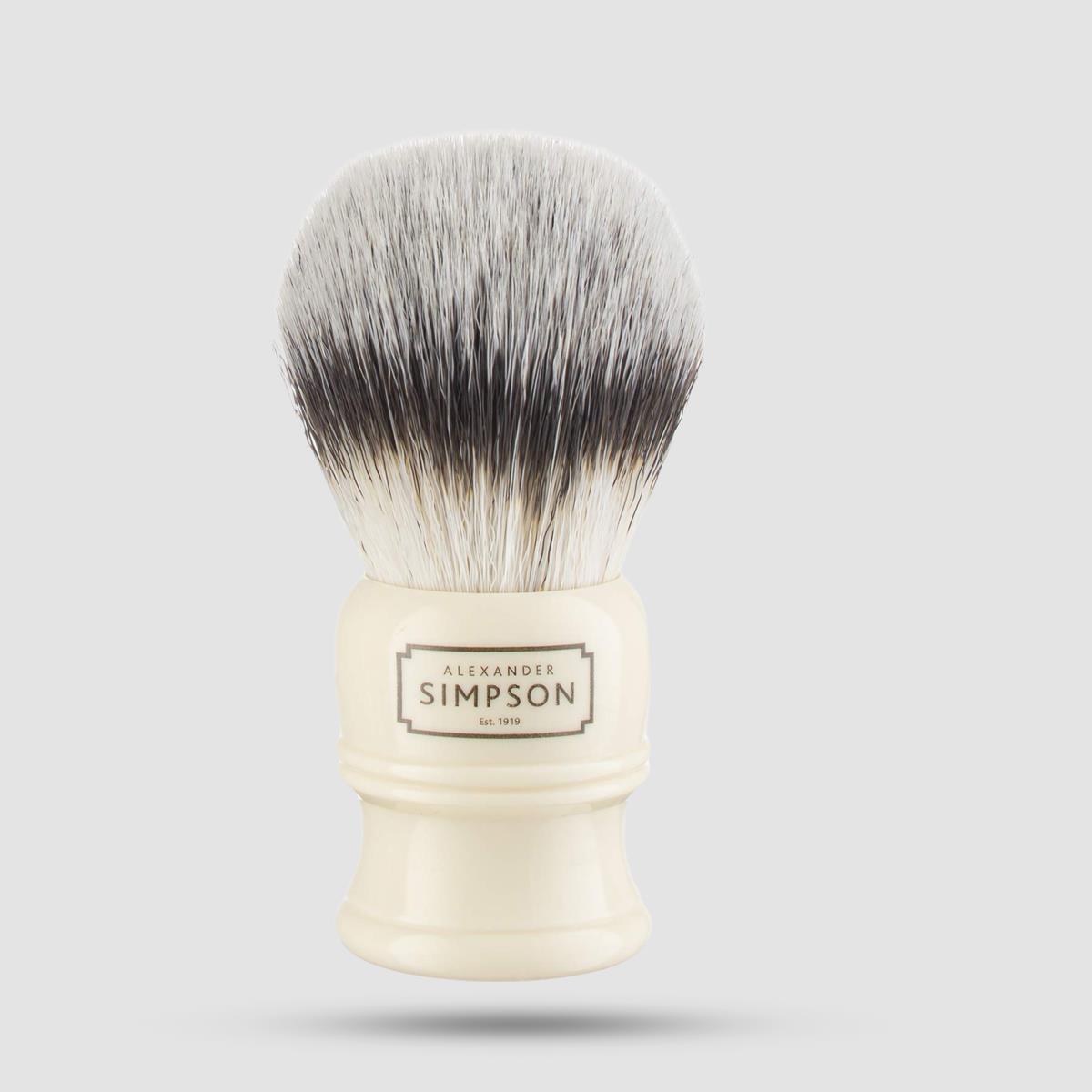 Shaving Brush - Simpsons - Synthetic Bristle Trafalgar T2 Sovereign Faux Ivory