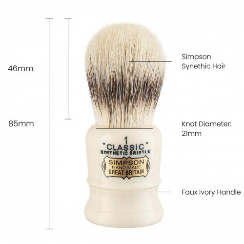 Shaving Brush - Simpson - Synthetic Badger (Cl1)