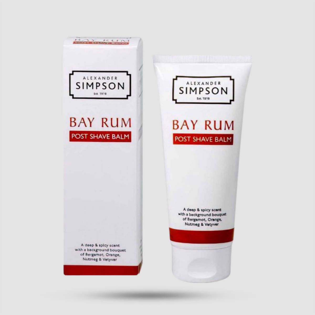 After Shave Balm - Simpsons - Bay Rum 100ml