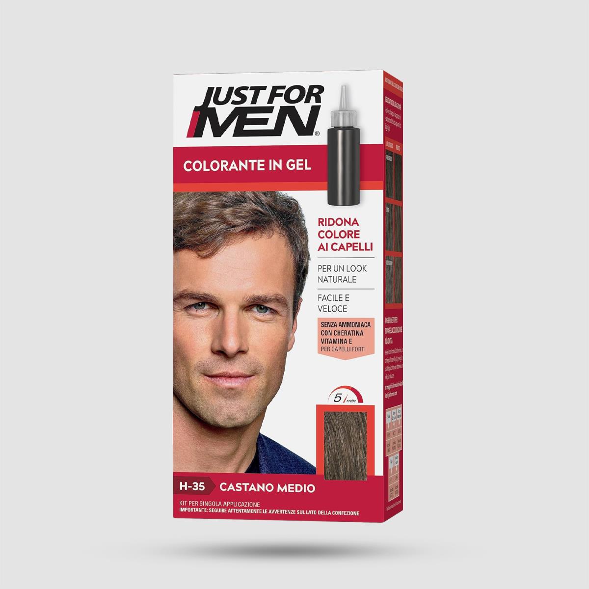 Χρωμοσαμπουάν - Just For Men - Shampoo-In Color H - 35 Καστανό Μεσαίο