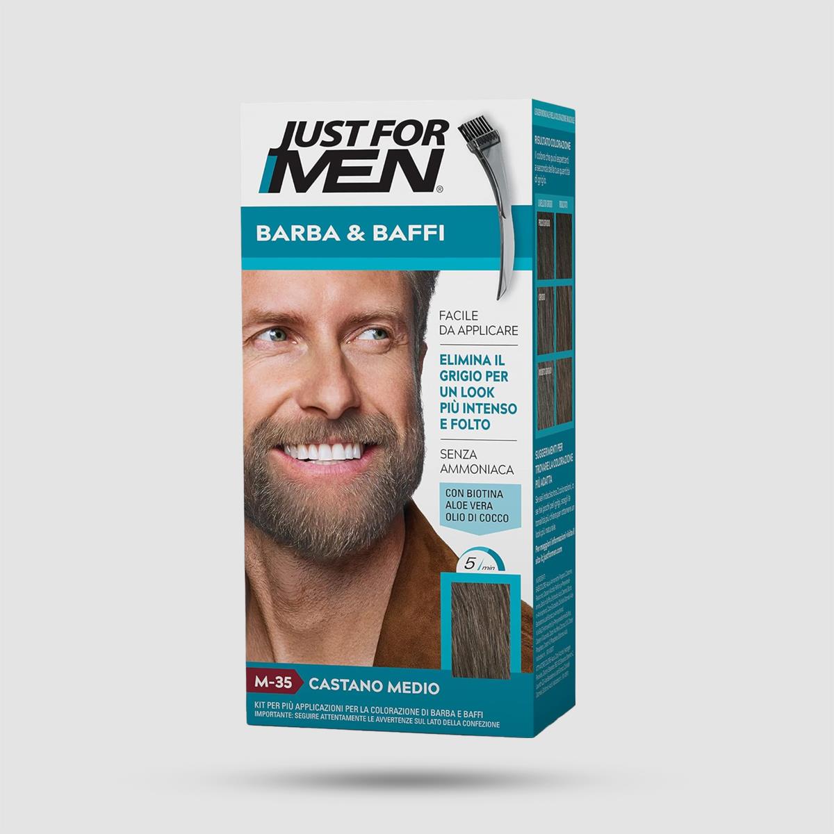 Beard Dye - Just For Men - M-35 Medium Brown 28g