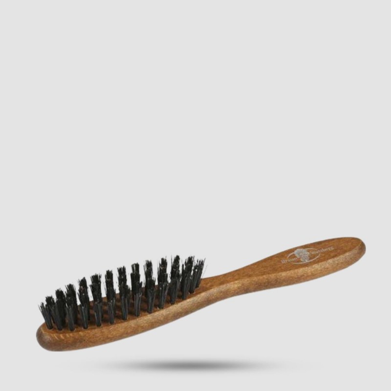 Wooden Oval Beard Brush With 100% Strong Natural Bristle