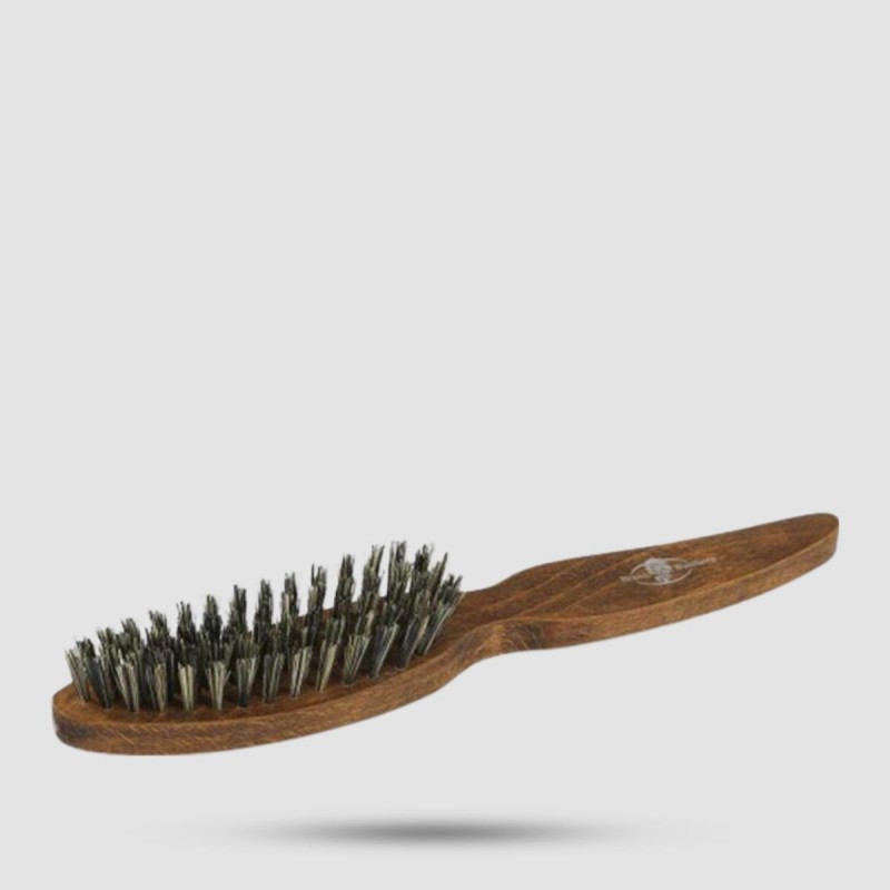 Wooden Curved Shape Beard / Hair Brush With 100% Strong Natural Bristle