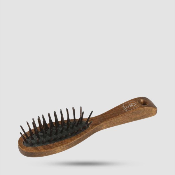 Wooden Hairbrush Real Wooden Pins - Braun & Wettberg - Medium