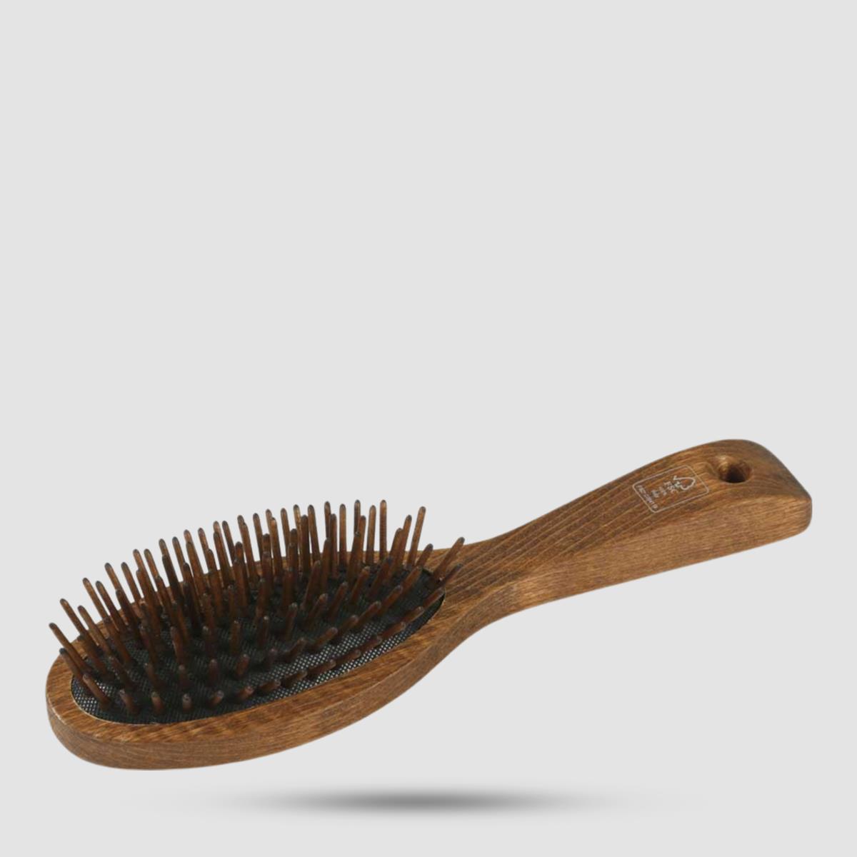 Wooden Hairbrush Real Wooden Pins - Braun & Wettberg - Large