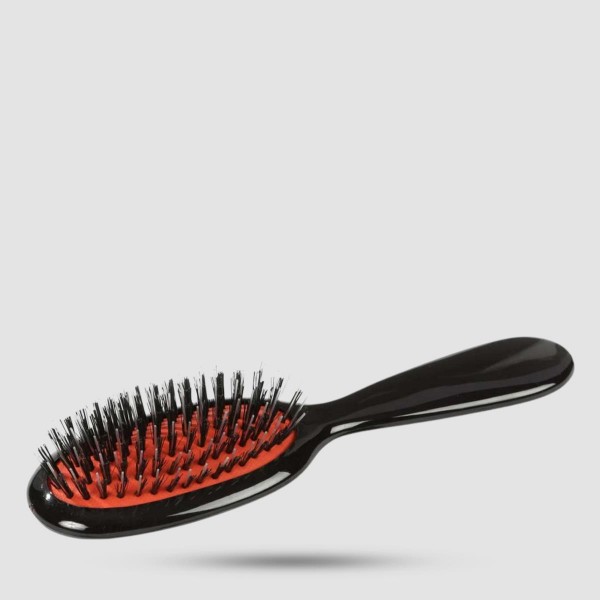 Plastic Hair Brush - Braun & Wettberg - Real Natural Bristl with Nylon Pins small