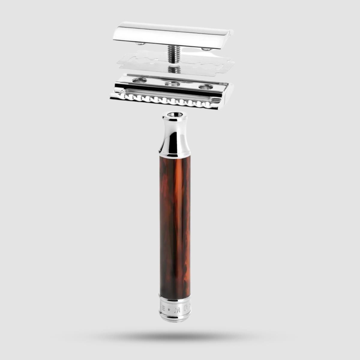 Safety Razor - Muhle  - R 108 Closed Comb, Tortoiseshell