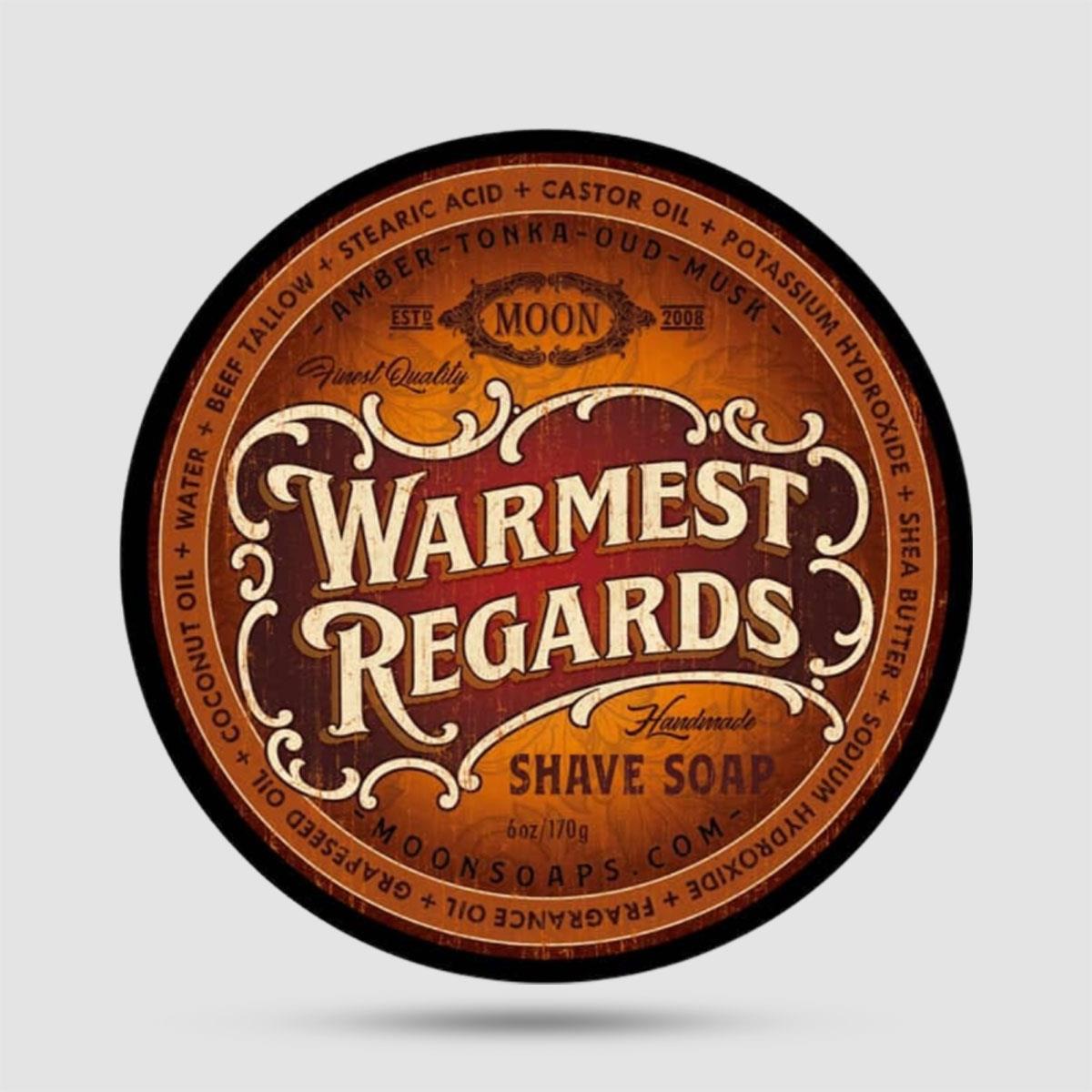 Shaving Soap - Moon Soaps - Warmest Regards 170g