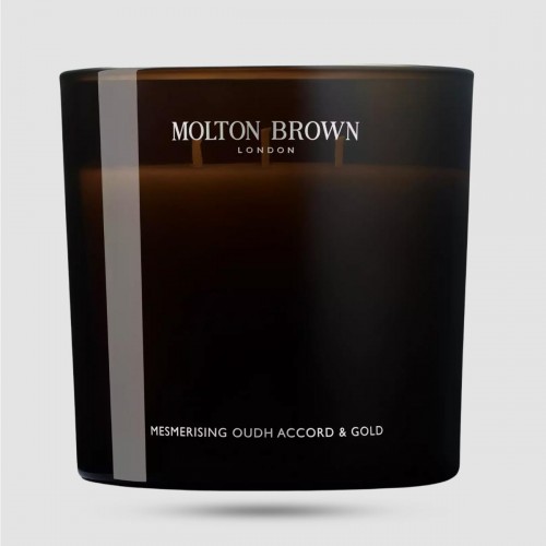 Three Wick Candle - Molton Brown - Mesmerising Oudh Accord & Gold Luxury Candle 600g