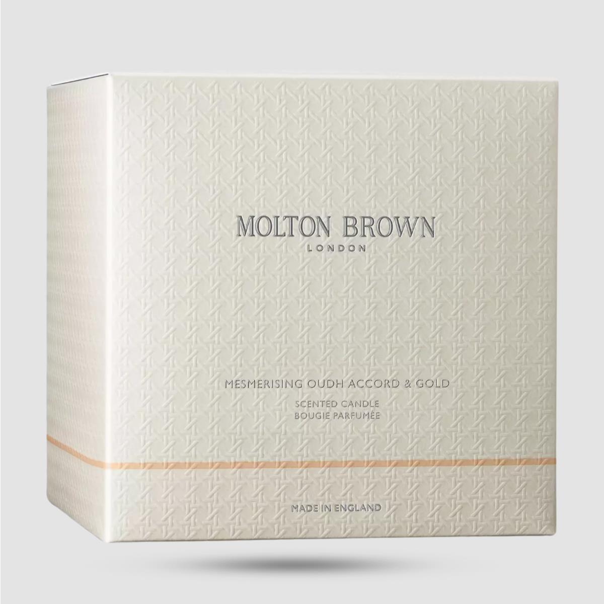 Αρωματικό Κερί Χώρου (με τρία φυτίλια) - Molton Brown - Mesmerising Oudh Accord & Gold Luxury Candle 600g