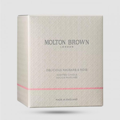 Single Wick Candle - Molton Brown - Delicious Rhubarb & Rose Signature Candle 190g