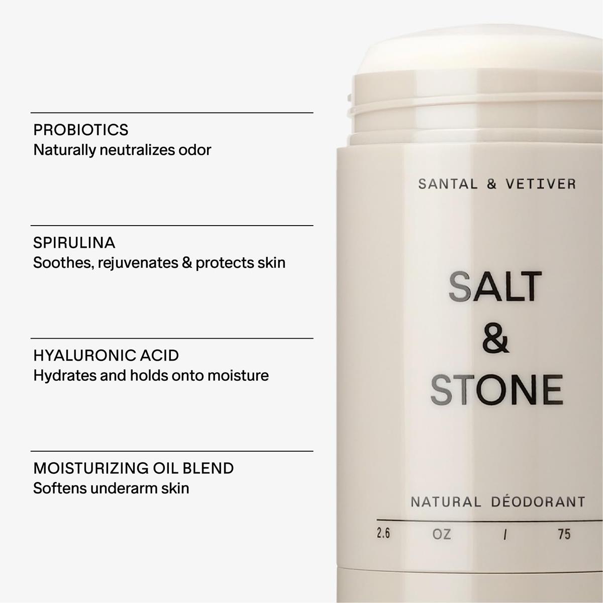 Αποσμητικό - Salt and Stone - Vetiver + Σανδαλόξυλο | Extra Strength 75g