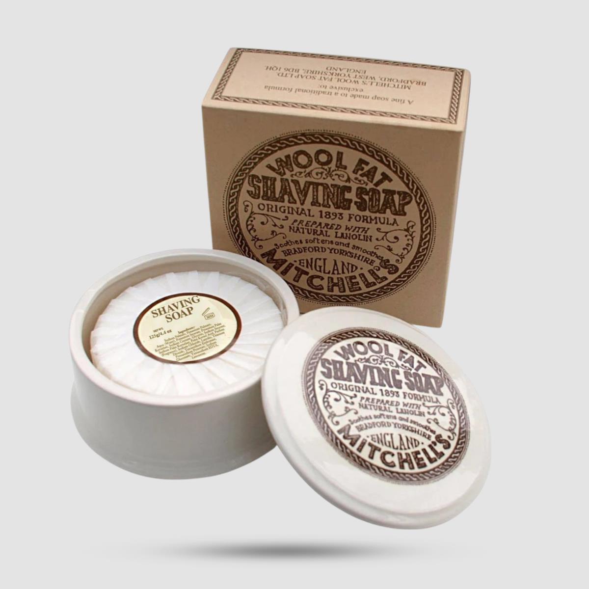 Shaving Soap New Formula - Mitchell's Luxury - And Ceramic Soap Dish 125g