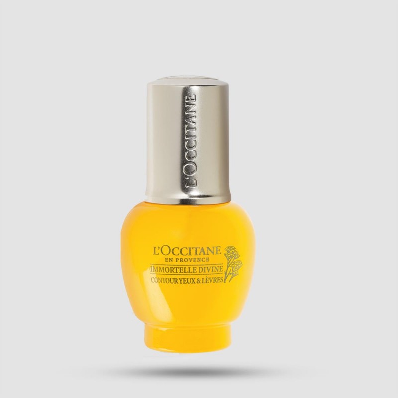 Αντι-γυραντική Κρέμα Ματιών - L'occitane - Immortelle Divine Eye & Lip Contour 15ml