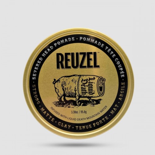 Clay Matte Pomade - Reuzel x Liquid Death - Strong Hold | No Shine 95.8g