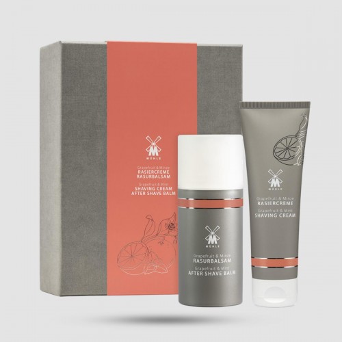 Gift Box - Muhle - With Shaving Cream And After Shave Grapefruit / Mint