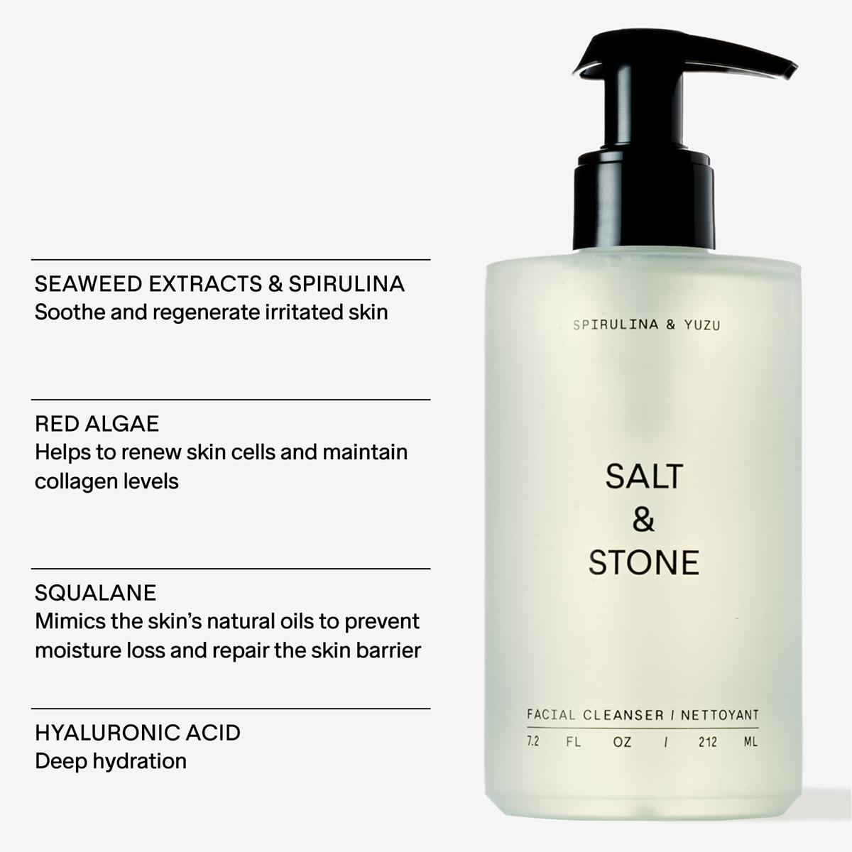 Facial Cleanser - Salt & Stone - Sprirulina & Yuzu 212ml