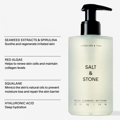 Καθαριστικό Προσώπου - Salt & Stone - Sprirulina & Yuzu 212ml