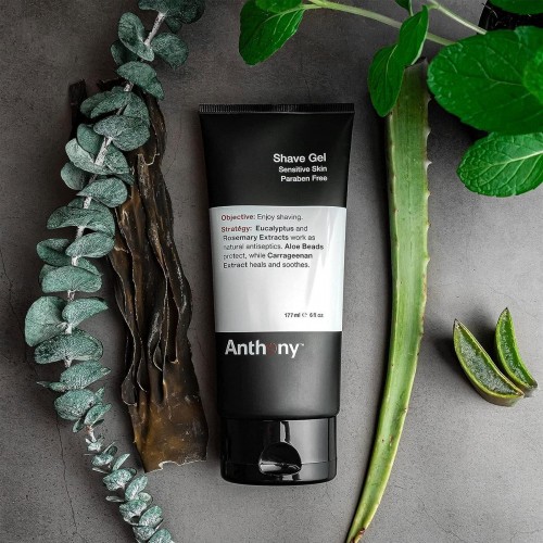 Τζελ Ξυρίσματος Anthony Sensitive Skin 177ml - Grooming - Διάφανο τζελ για ευαίσθητο δέρμα