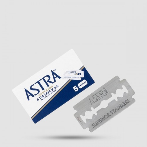Ανταλλακτικές Λεπίδες Ξυρίσματος Astra Superior Blue Stainless - Απαλές λεπίδες για ευαίσθητο δέρμα